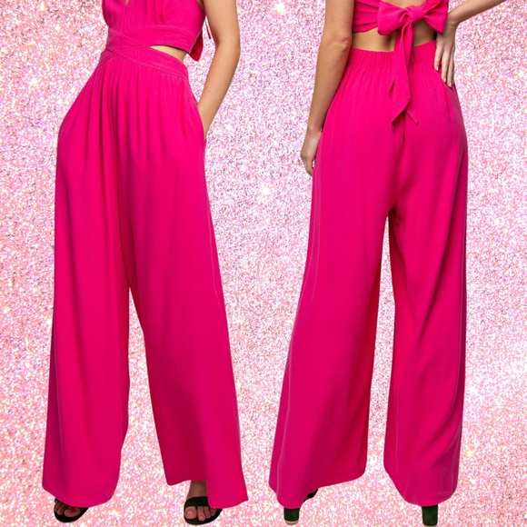 easel Pants & Jumpsuits Easel Eleonor Halter Jumpsuit Open Back W
